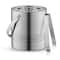 JoyJolt® Double Wall Stainless Steel Ice Bucket with Strainer & Tongs